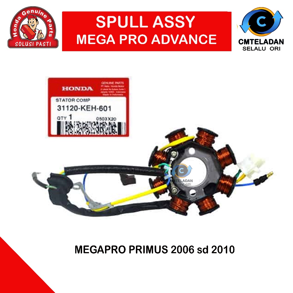 AHM Stator Comp Spul Honda MegaPro Advance Primus 2006-2010 Original AHM 31120KEH601