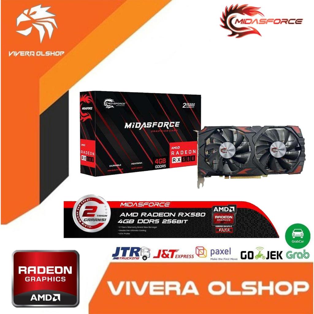 Vga RX580 4GB - VGA AMD Midasforce RX580 4GB 256bit - VGA AMD RX 580 4GB 256BIT