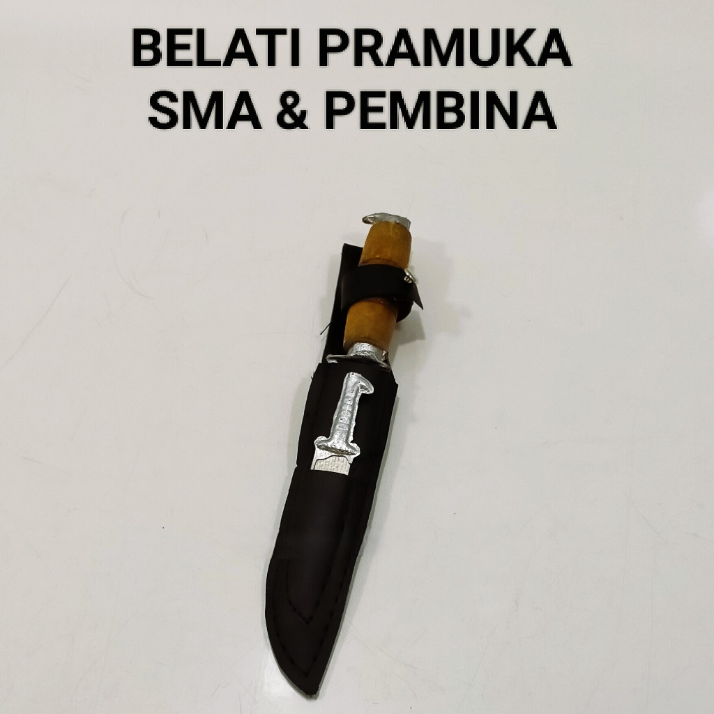 Pisau Pramuka Besar Belati Pembina Baja Stainless Seng Kalep 20cm Tajam untuk PEMBINA dan SMA SMK