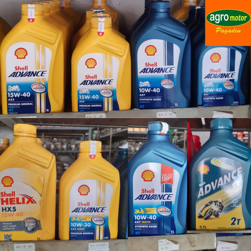 Oli Motor Shell Advance Original – AX5 AX7 AX7 Scooter AX5 Matic SX 2T | Pilih Varian