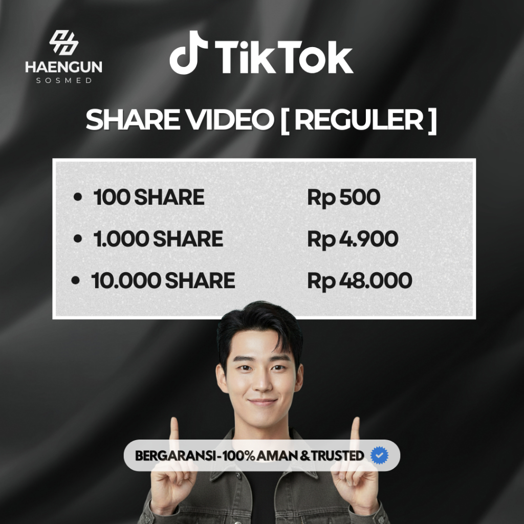 Tiktok Share Proses Cepat share tiktok.fyp - REGULER