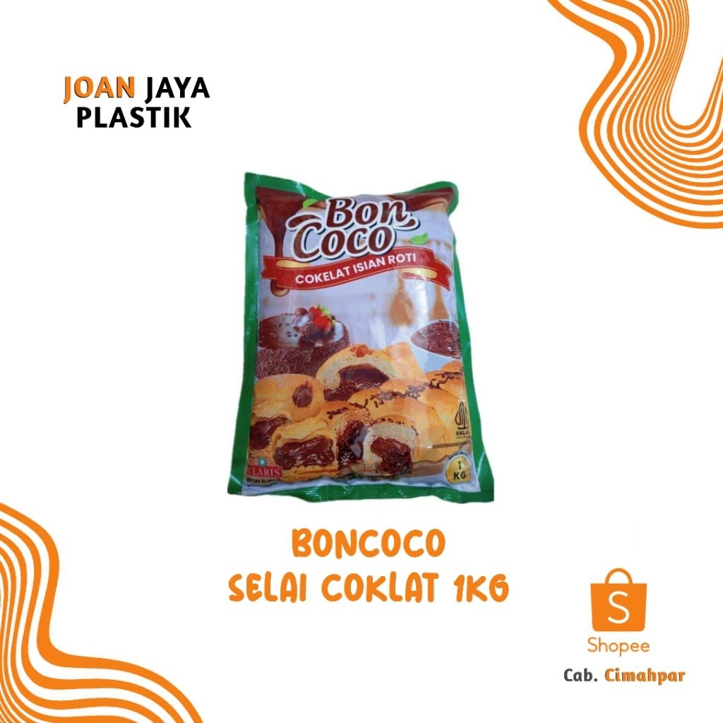 Selai Coklat BonCoco 1kg Isian Roti/selai coklat 1kg filiing/ coklat boncoco 1kg