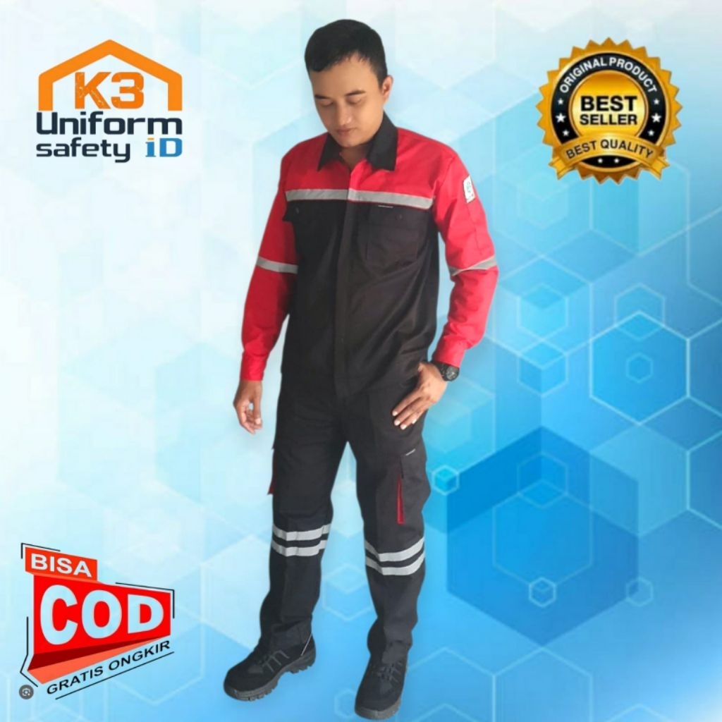WEARPACK SAFETY SETELAN BAJU DAN CELANA KERJA K3