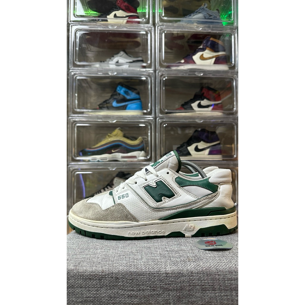 NB 550 WHITE GREEN , NB 550 , SNEAKERS , SEPATU , SHOES