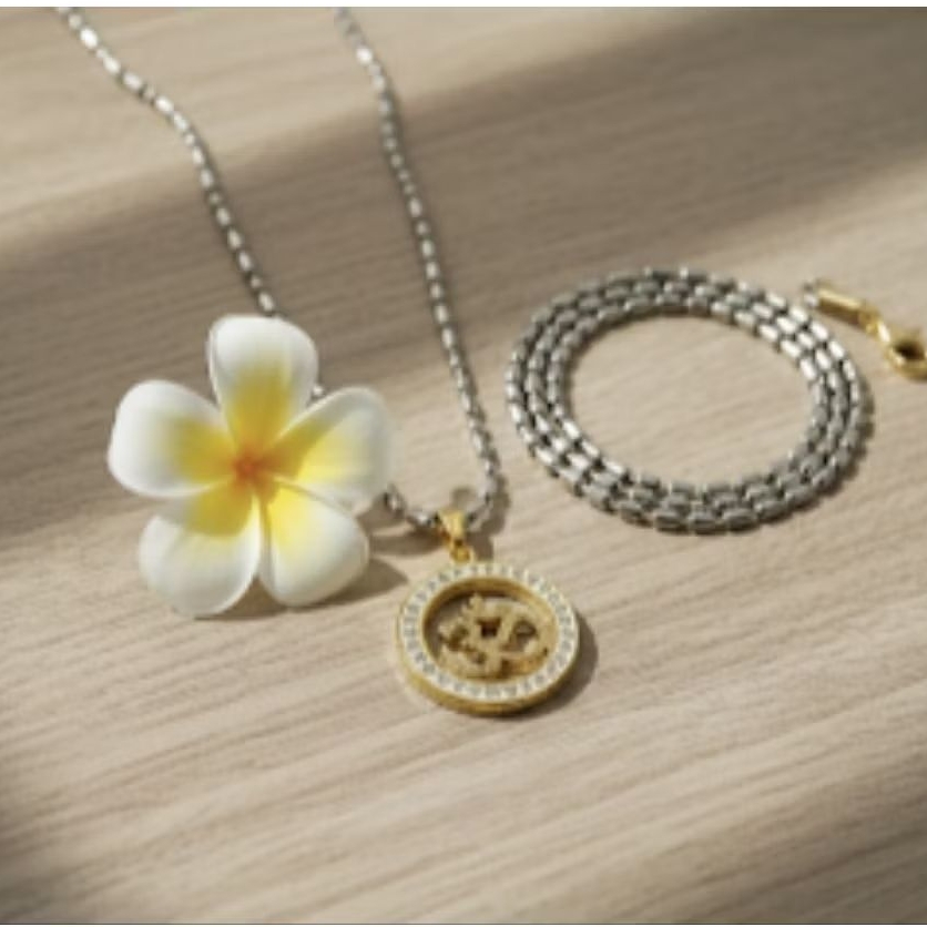 Titanium Omkara Gold Necklace | Kalung Omkara Gold