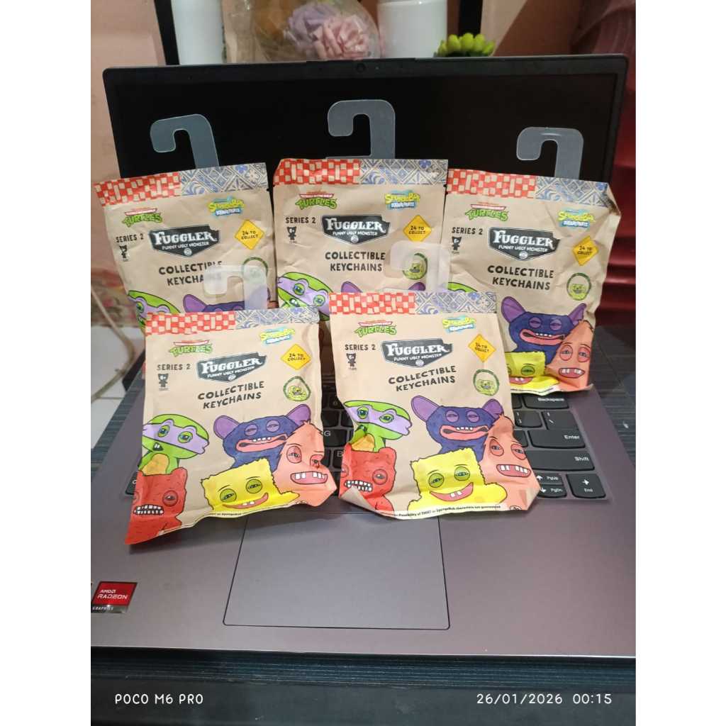 (Blind Box 1 pc) Fuggler Seri 2 Keychain Figure paper foilbag gantungan tas Funny Ugly Monster TMNT 
