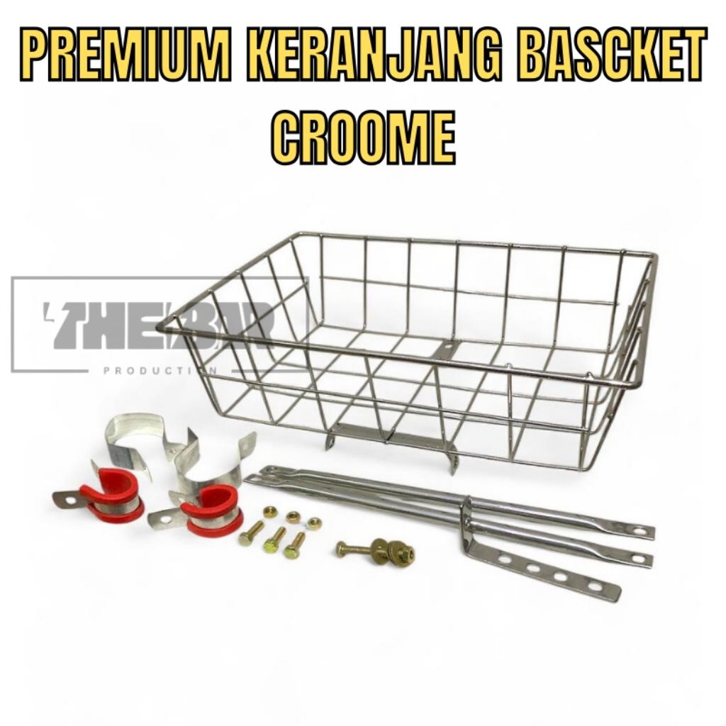 Keranjang Sepeda Chrome Spesial Premium Pas Buat Yang Sepedaan Commuter, Federal, Fixie, Touring,