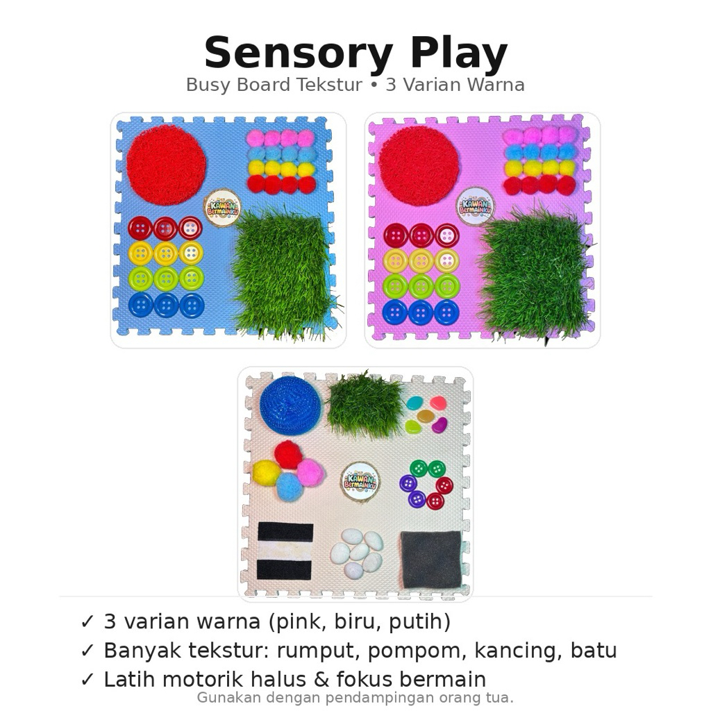 mainan sensory play matras mainan bayi 3 bulan kawan bermainku