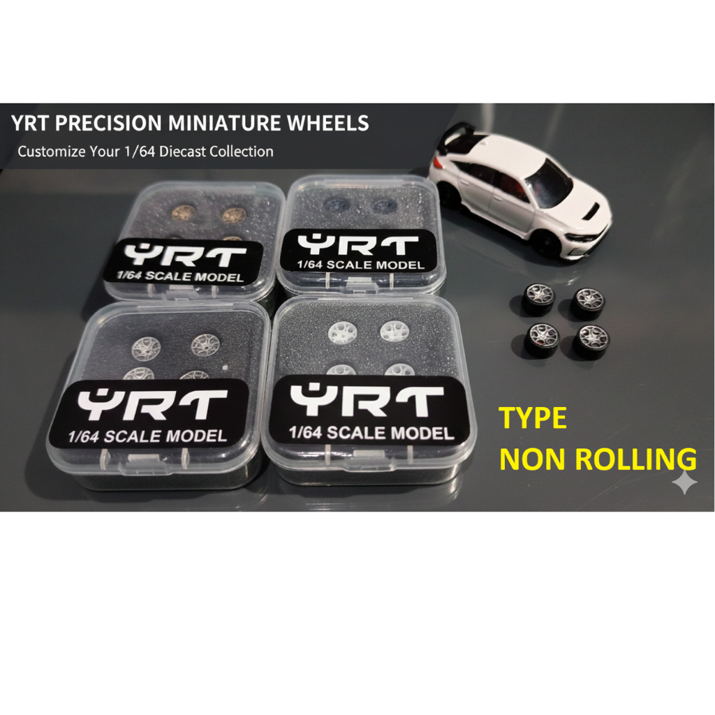 Velg Rim Ban untuk diecast / miniscale skala 1/64 ( Hotwheesl, Tomica, Mini GT, POP Race )  - Non Ro