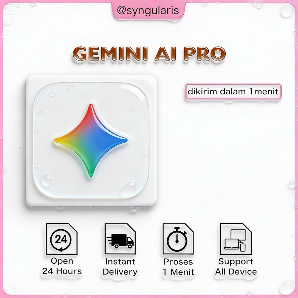 Gemini AI Pro | Gemini ai Premium | +Flow 1000 Kredit | Support All Device