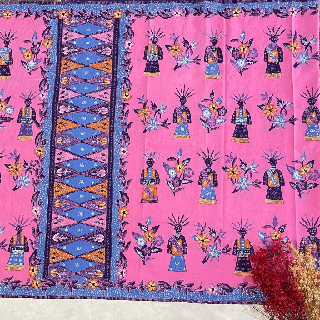 KAIN BATIK SARUNG KATUN TULIS BAWAHAN TRADISIONAL BATIK SARUNG PRIA DAN WANITA MOTIF ONDEL ONDEL BET
