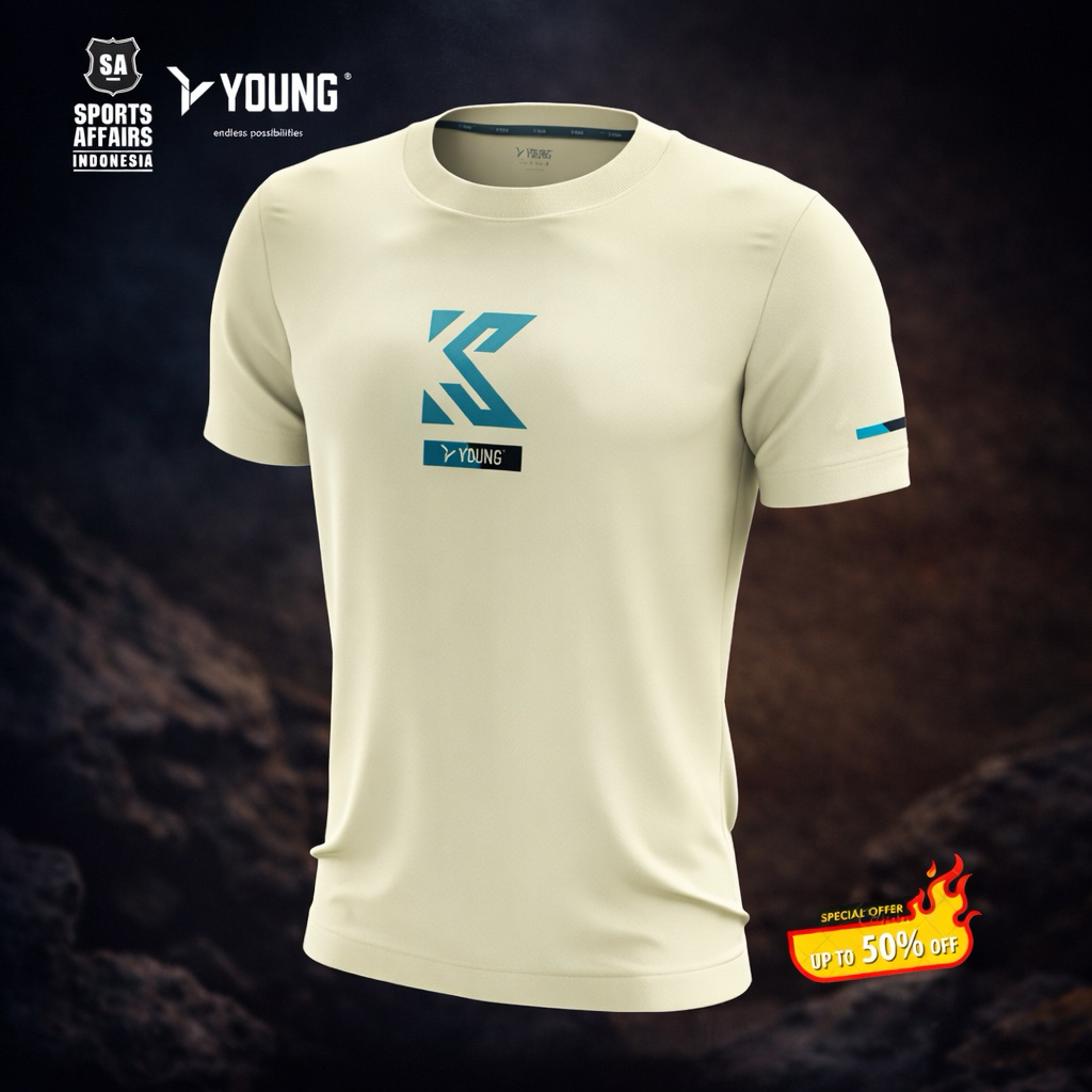 YOUNG JERSEY BADMINTON KEVIN SANJAYA X YOUNG BASIC TSHIRT - BAJU OLAHRAGA
