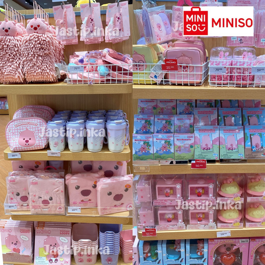 Miniso x Loopy - Tumbler plastik loopy and accesories zanmang loopy