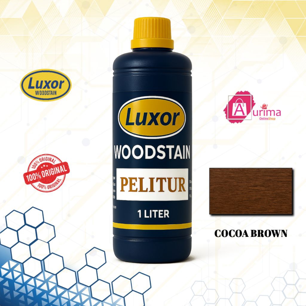 CAT KAYU LUXOR WOODSTAIN COCOA BROWN CAT DEKORATIF KAYU INTERIOR DAN EXTERIOR KILAP NATURAL ANTI JAM