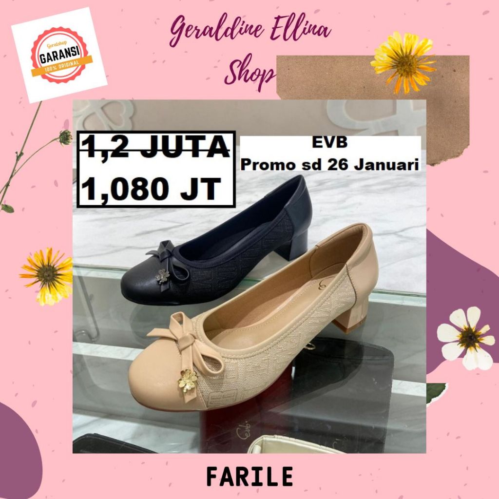 Sepatu heels wanita EVB original sale seri MALIBU