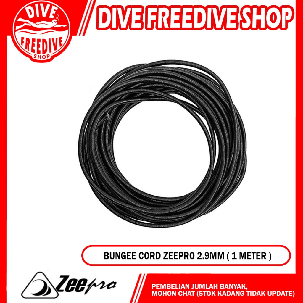 Tali Bungee Cord Line Zeepro 2,9mm Aksesoris BCD Selam Scuba Diving Sidemount 1 Meter 1M