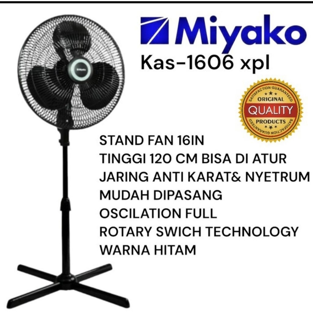 MIYAKO kipas angin.KAS  1606 XPL  stand. fand.miyako  KAS - 1606 XPL kipas angin miyako original