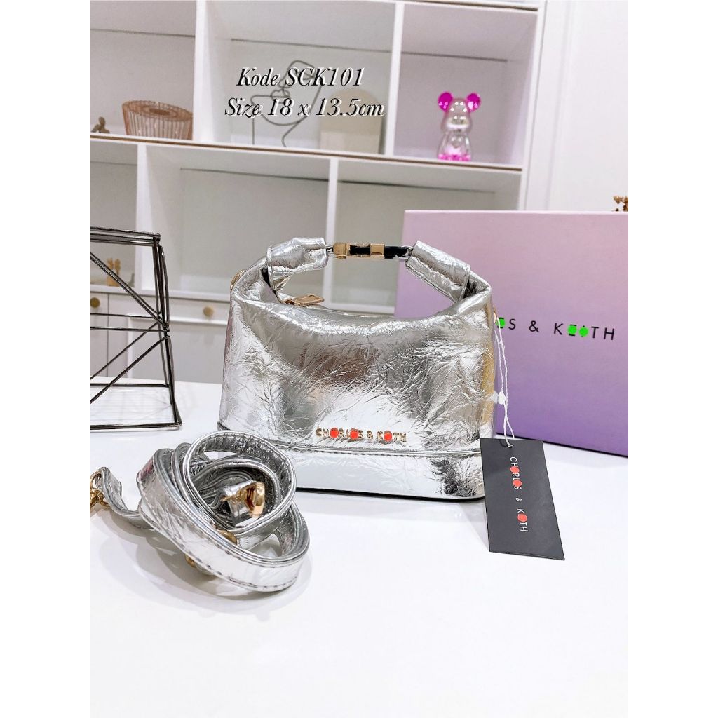 TAS HAND BAG WANITA MINI MICRO BAG PREMIUM CK KODE SCK101 FREE TALI PANJANG