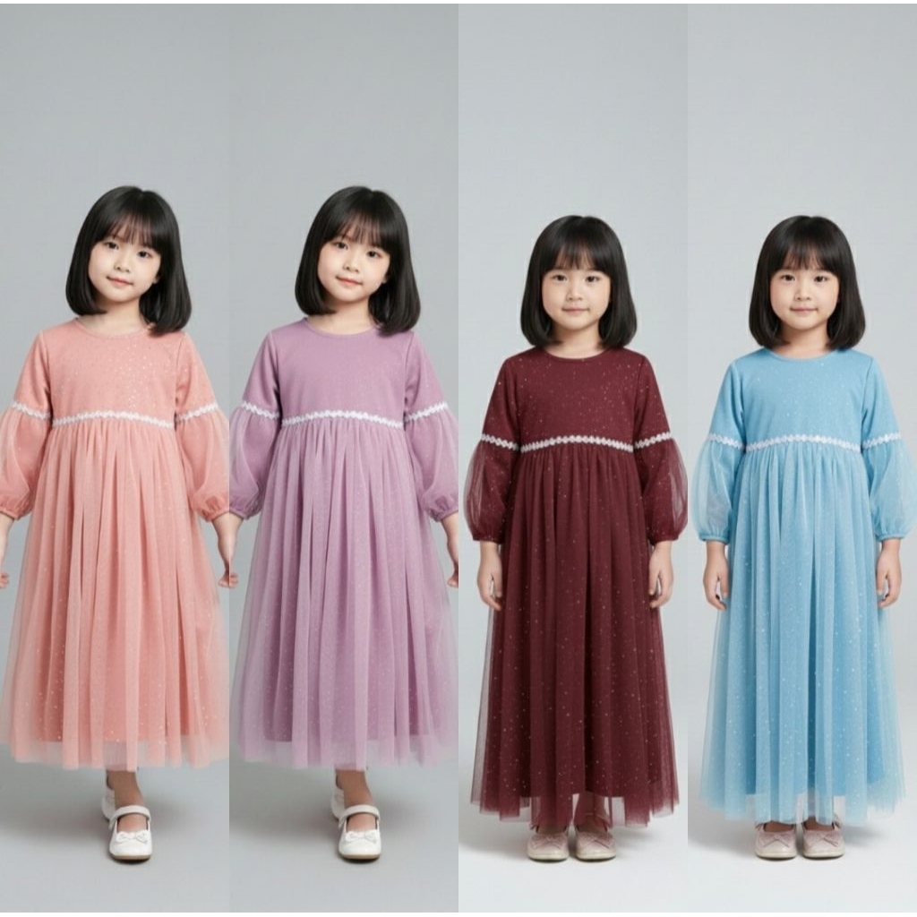 Attaya kids gamis anak gliter mewah