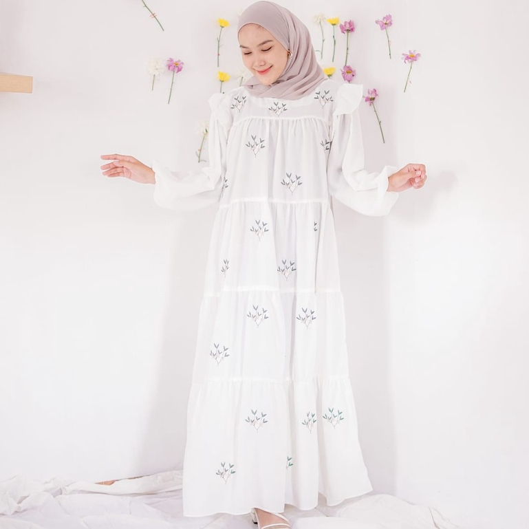Be.gracious-AZHARI DRESS / dress bordir termurah / dress kekinian / dress lebaran