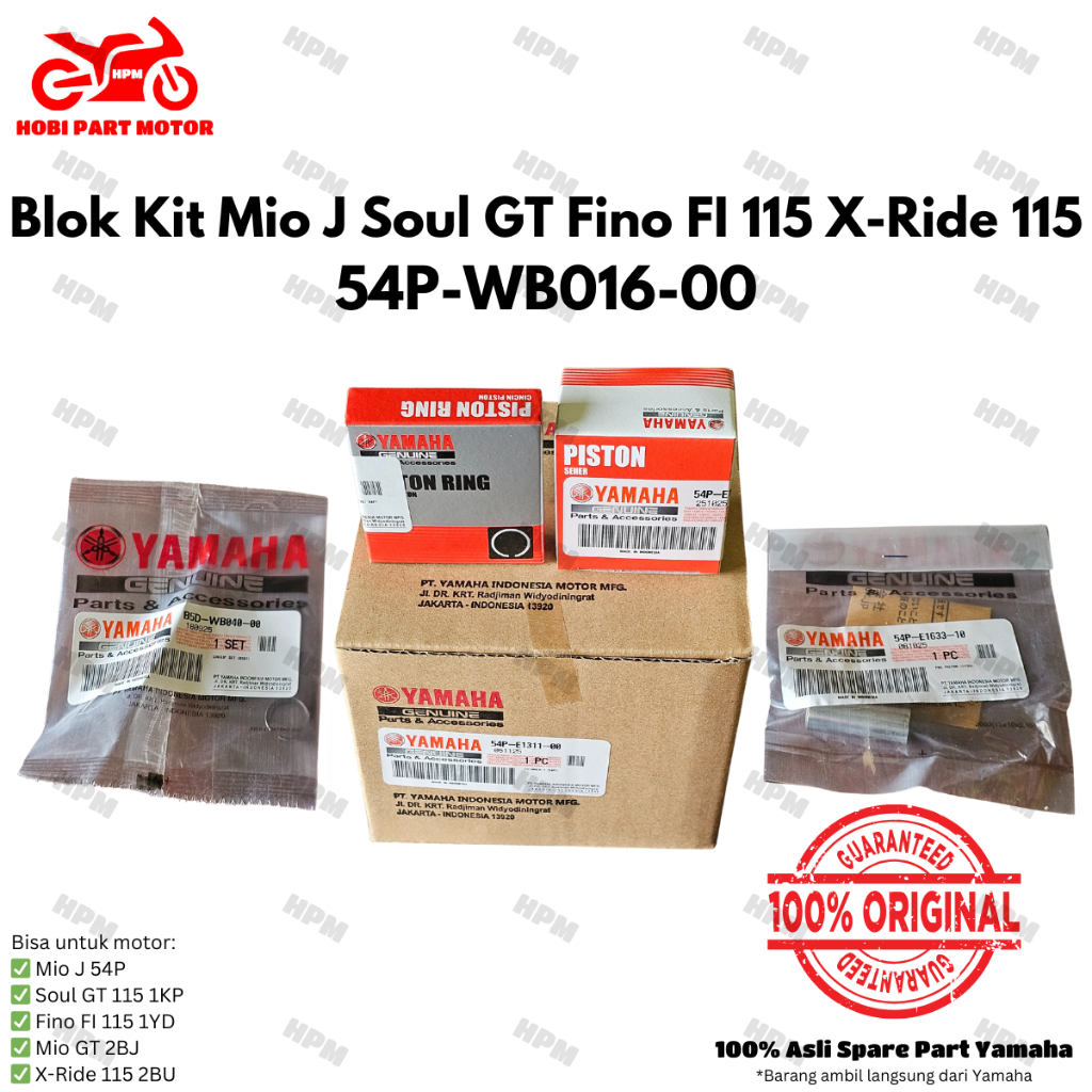 Blok Silinder Piston Seher Boring Set Komplit Satuan 54P-WB016-00 yamaha mio j soul gt 115 mio gt xr