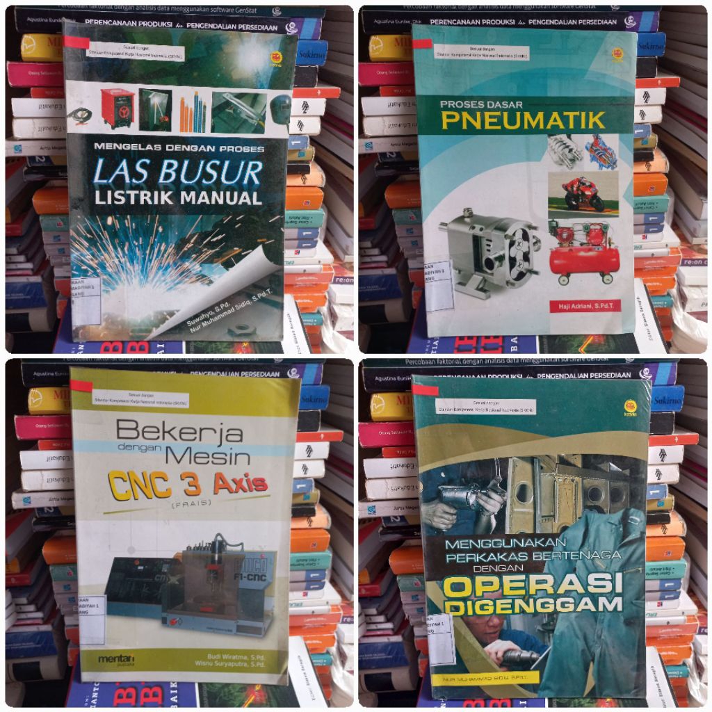 BEKERJA DENGAN MESIN CNC 3 AXIS FRAIS, MENGELAS DENGAN PROSES LAS BUSUR LISTRIK MANUAL, MENGGUNAKAN 