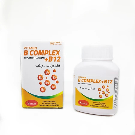 VITAMIN B COMPLEX + B12 SAMCO BOTOL 100 kaplet-Vitamin B1 B6 B12
