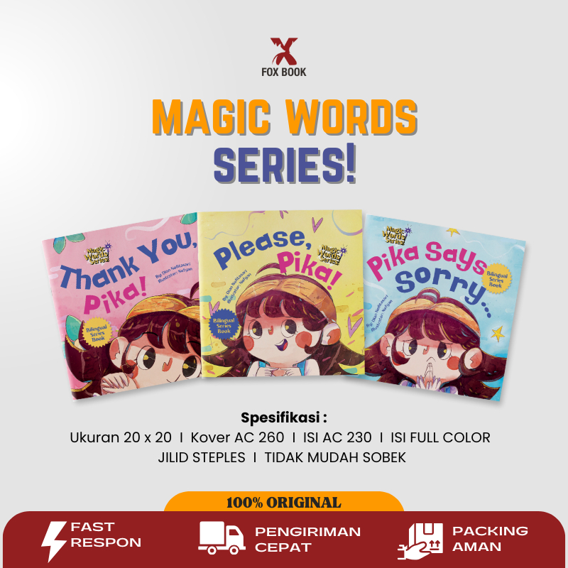 Paket Lengkap Magic Words Series - Thankyou, Please, Sorry - Buku Bacaan Anak