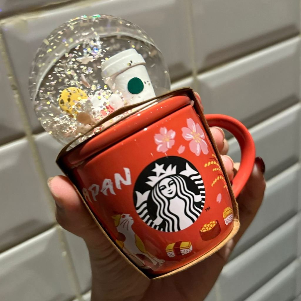 NEW Starbucks Japan Snow Globe Mini Ceramic Mug Original Starbucks