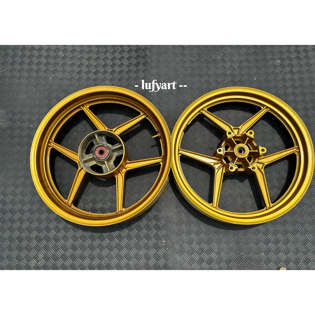 Velg Tapak Lebar AXIO Full Set Depan Belakang – Vixion NVA/NVL, CB150R Old, Megapro New, Verza - Tin