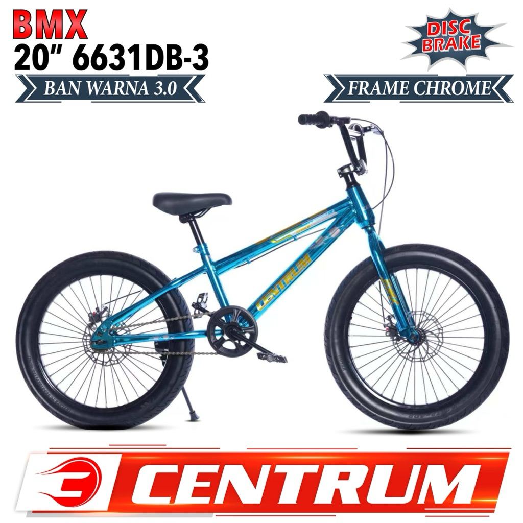 [PROMO] Sepeda Anak BMX 20 Inch Centrum 6631 (Rem Cakram) Frame Chrome Ban Pompa