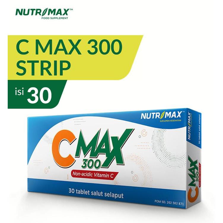 Nutrimax C MAX 300 mg 30 Tablet - Vitamin CMAX Suplemen Daya Tahan Tubuh / Tulang