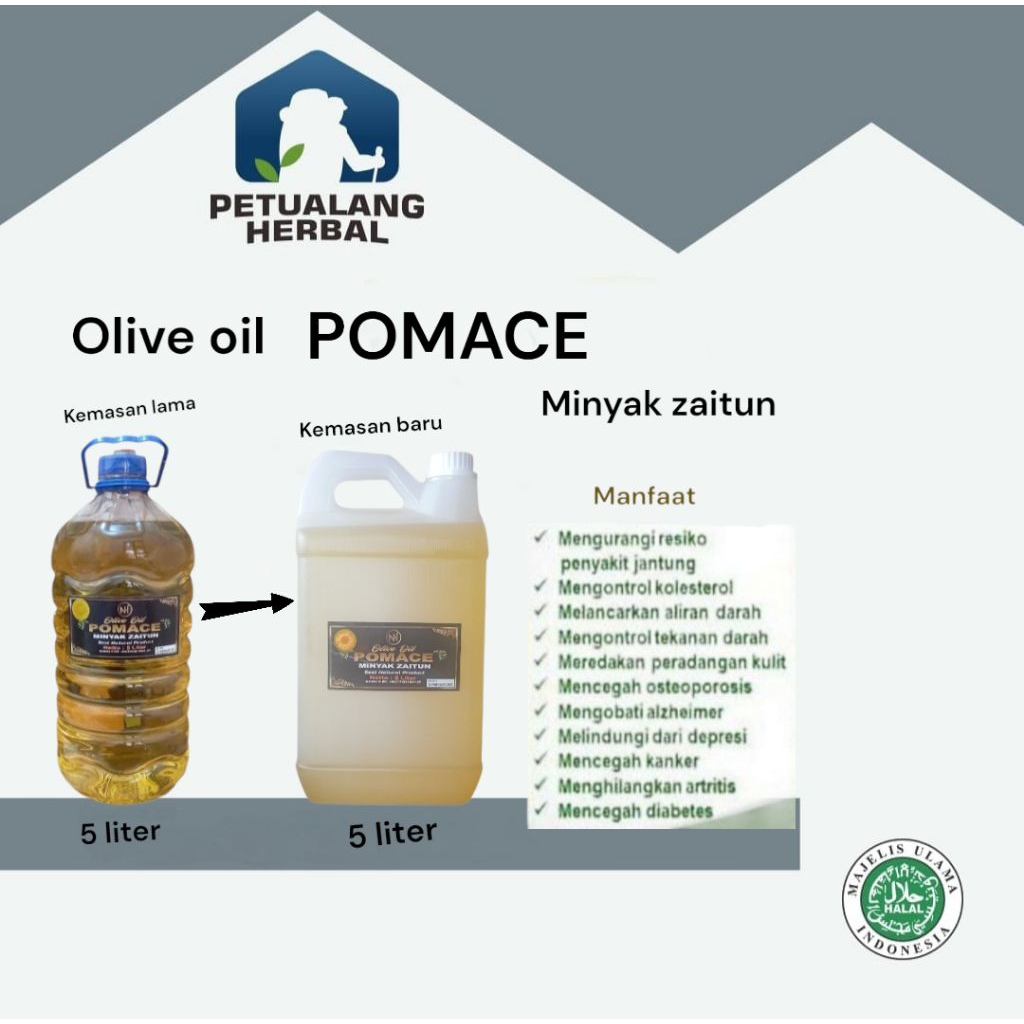 olive oil POMACE minyak zaitun 5liter //100%minyak zaitun asli