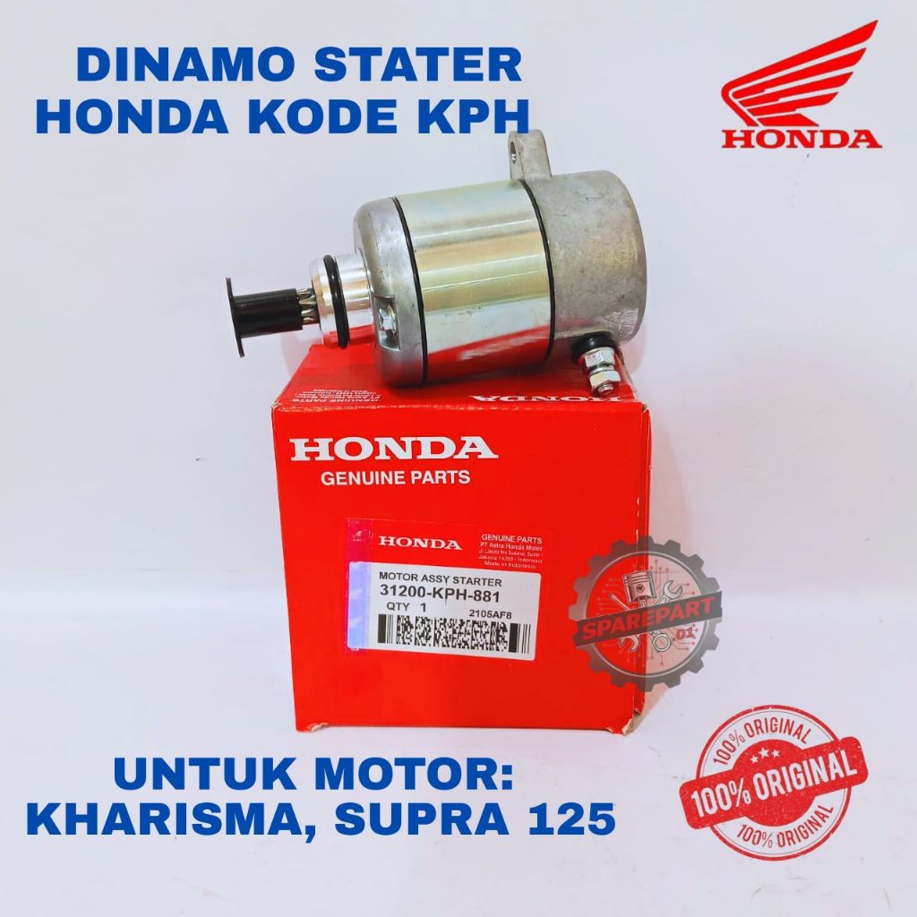 DINAMO STATER ORIGINAL HONDA  KODE KPH SUPRA, DINAMO STATER SUPRA X 125, DINAMO STATER KARISMA