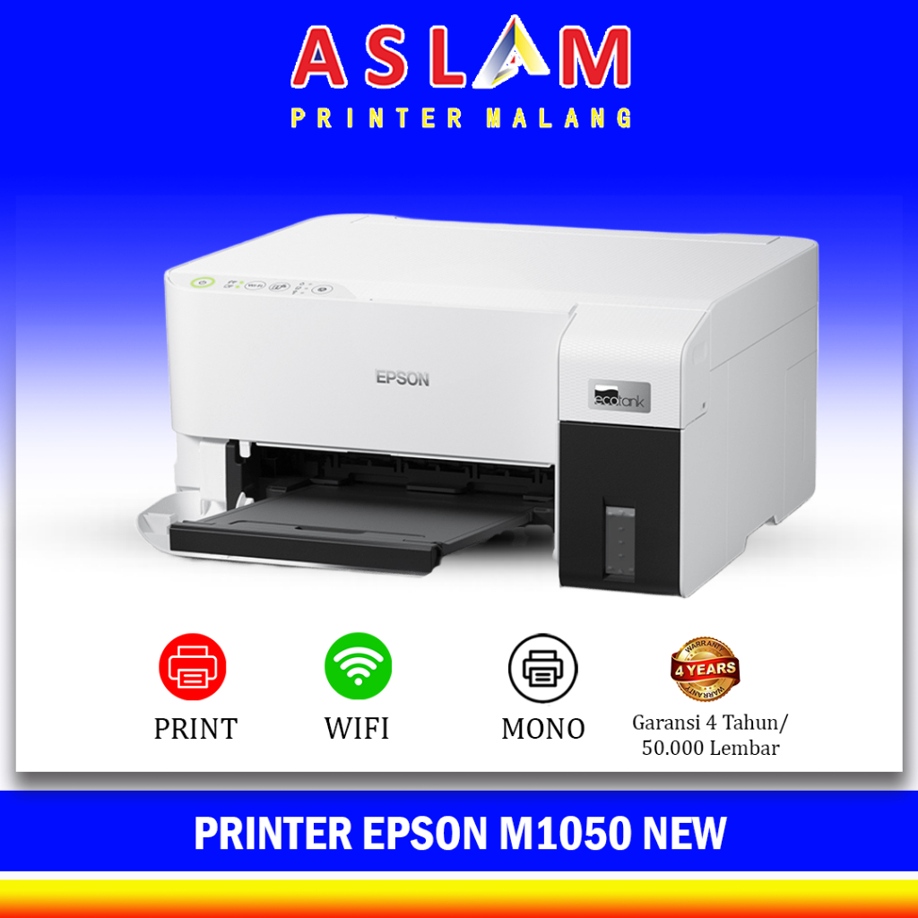 Printer Epson M1100 Printer Mono monochrome Hanya Print Saja Garansi resmi Epson Printer Epson M1050
