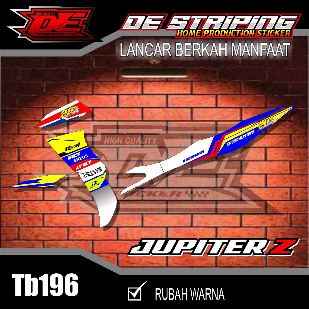Striping Stiker Variasi Jupiter Z Tahun 2008-2009-Striping Jupiter Z Semifull Motif List Simple Kode
