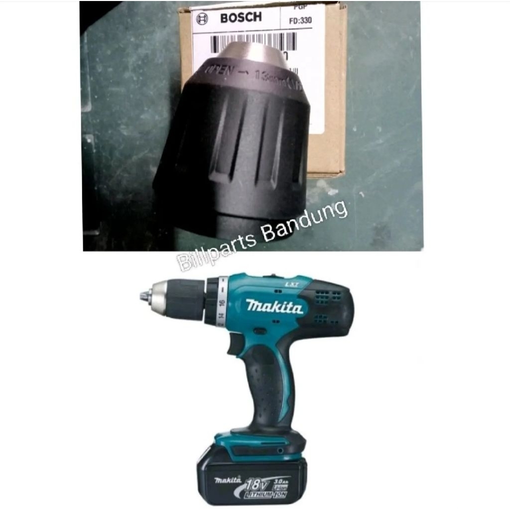 chuck DDF 453 kepala bor Makita DDF453 cordles 18V baterai
