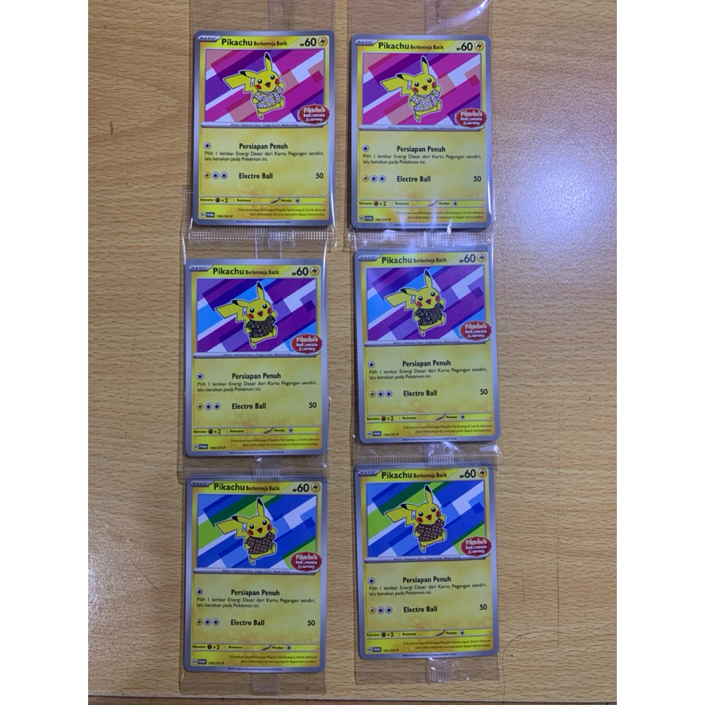 Kartu Pokemon original event pikachu batik