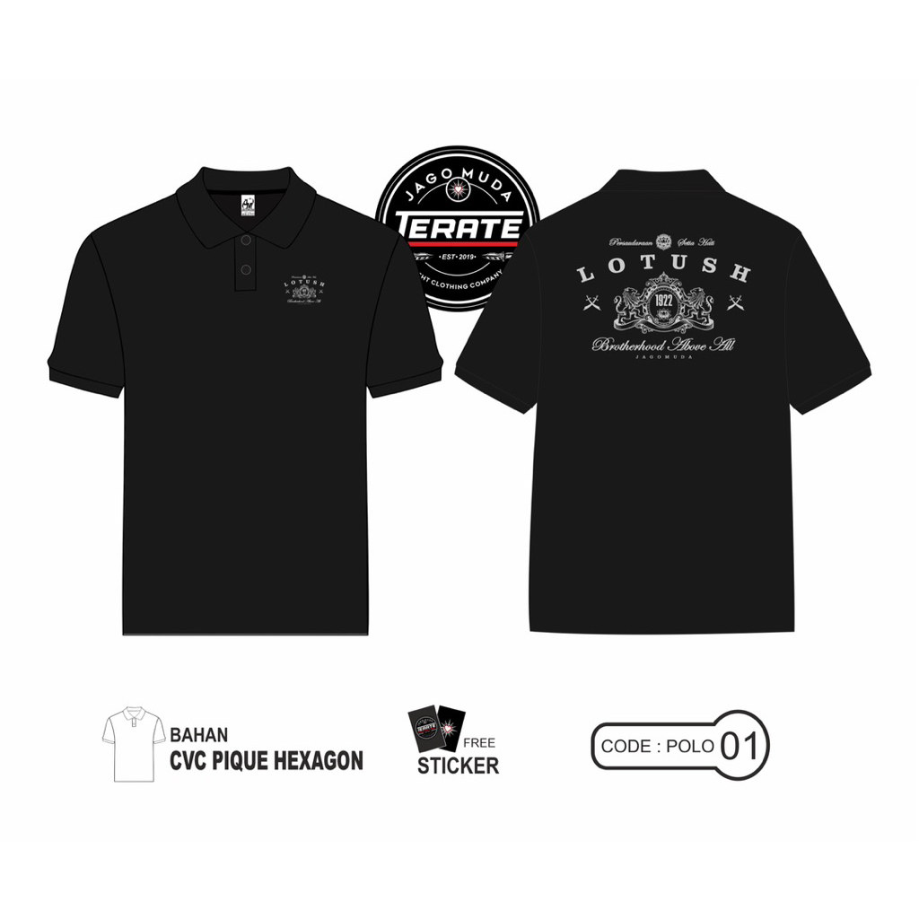Jagomuda Terate Polo Shirt PSHT Lotush 1922 Kaos Polo PSHT Berkerah