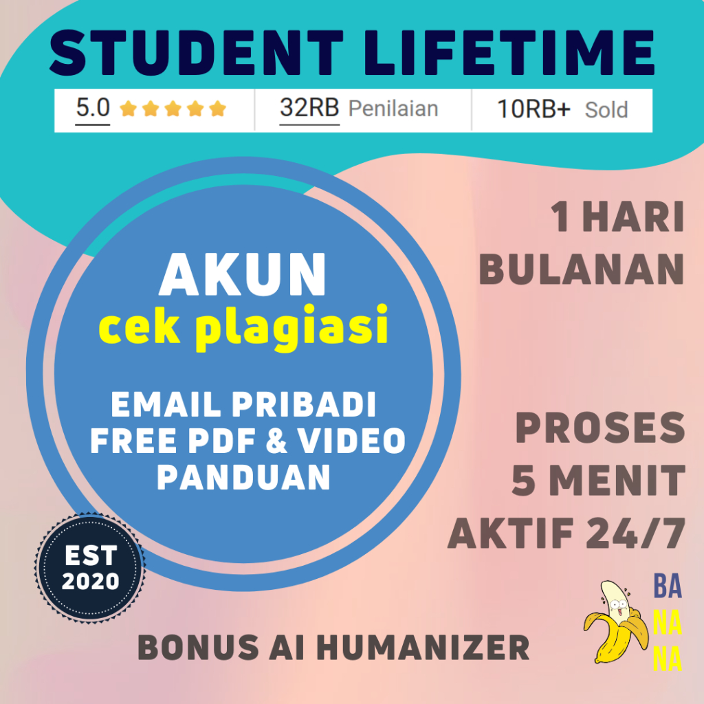 Cek Plagiasi dan AI INSTRUKTUR NO REPOSITORY bonus tutor turun skor Turnitin dan free humanizer