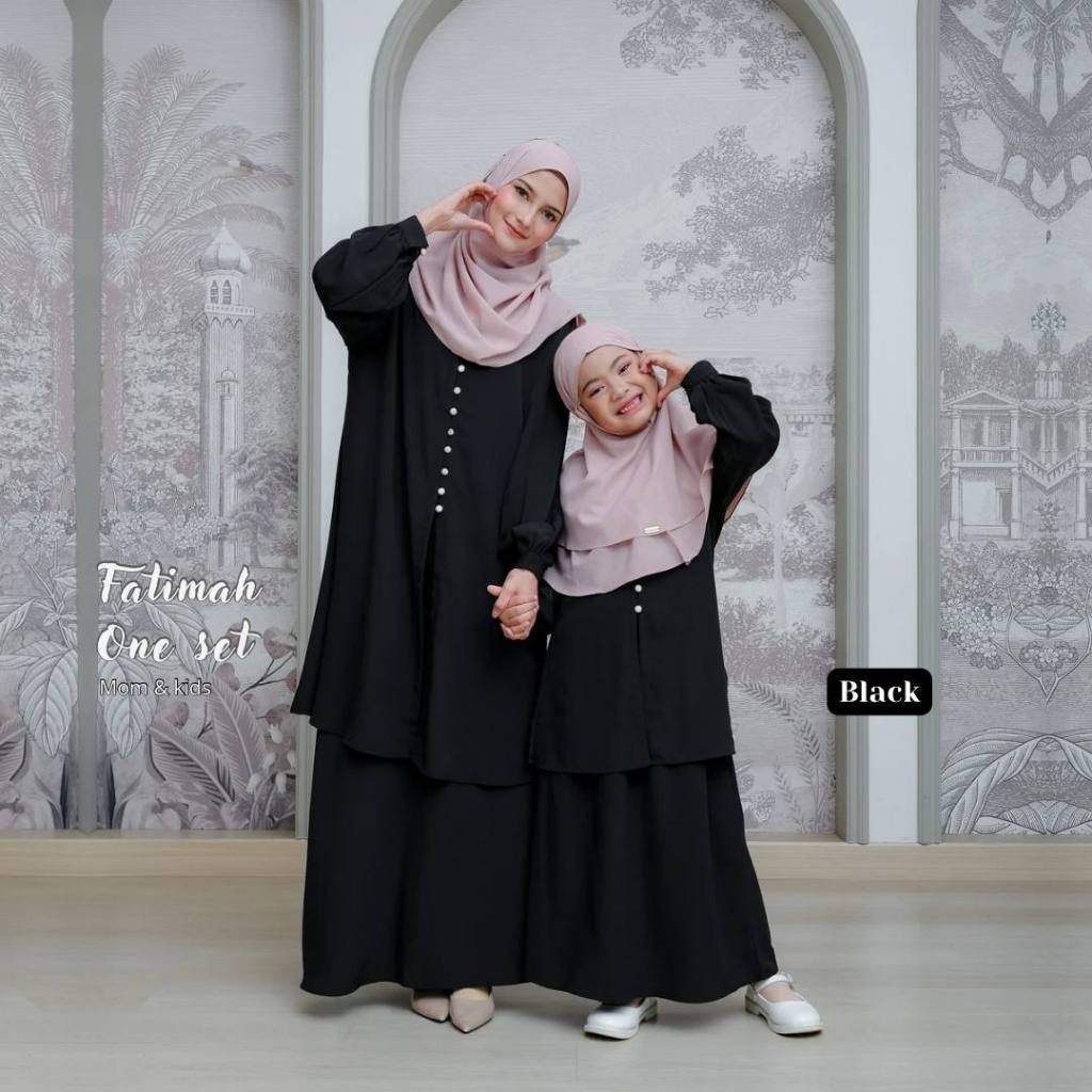 Haute57 Riskirich Fathan Fatimah Black Sarimbit Keluarga