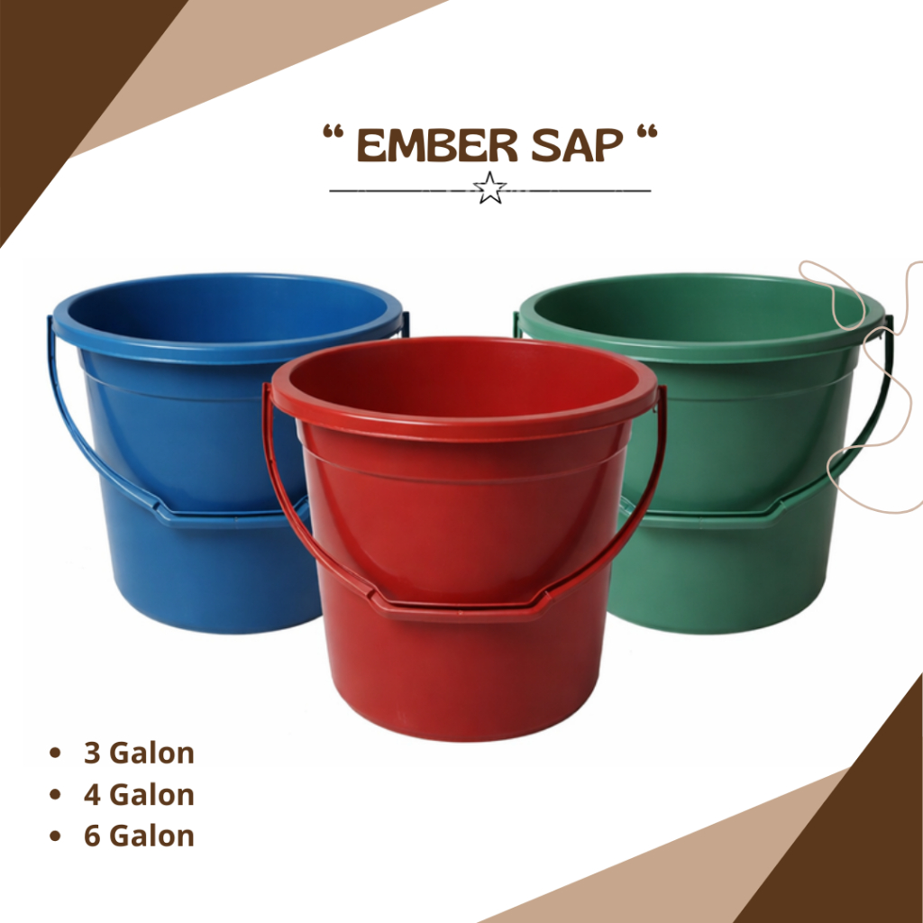 Ember Plastik 3G 4G 6G SAP Polos Warna Ember Plastik Polos Tanpa Tutup Warna Warni