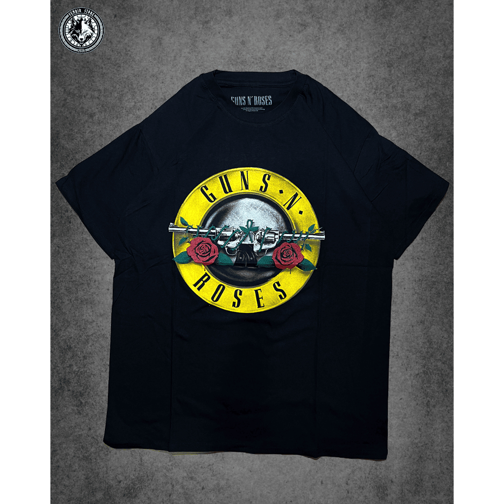 Kaos Band Guns N Roses - Classic Logo Official Licensed Original T-Shirt