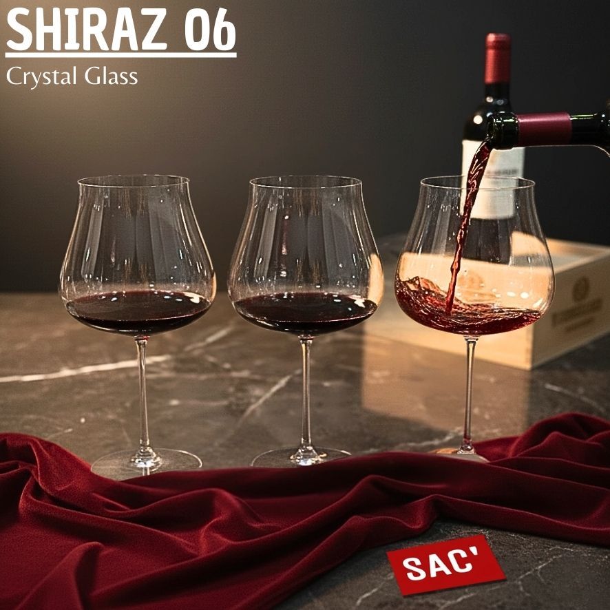 Shiraz 06 Gelas Wine Kaca Wine Globet Wine Glass Anggur Crystal Glass Gelas Kristal Red Glass Bibir