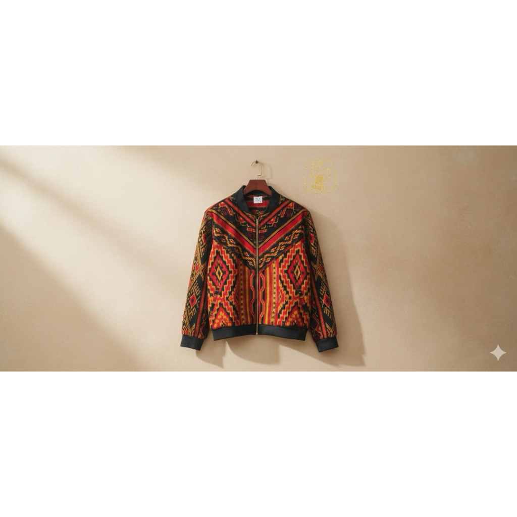 Jaket Tenun Pria Modern Premium – Outer Tenun Etnik Cocok untuk Kerja & Santai Jaket Tenun Pria Prem