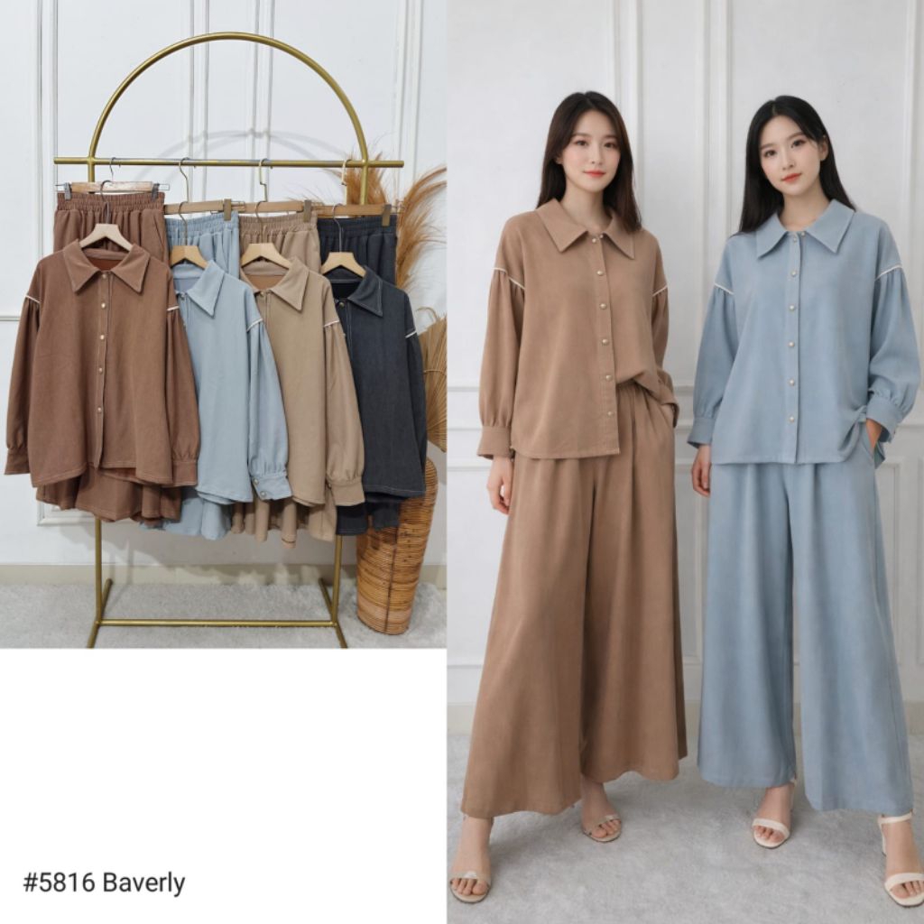 setelan wanita clarke bahan knit