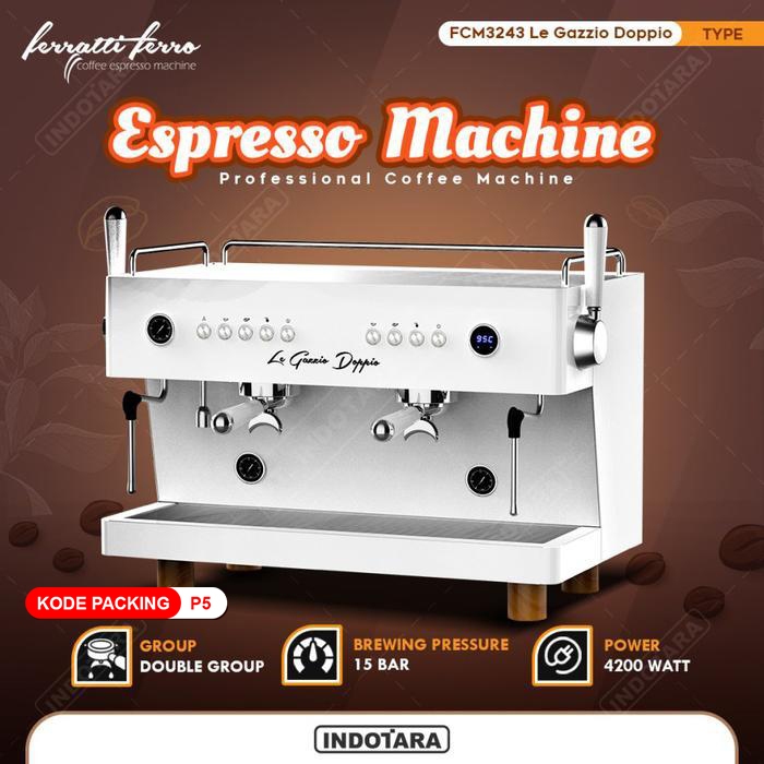 Mesin Kopi Espresso Ferratti Ferro FCM3243 Le Gazzio Doppio