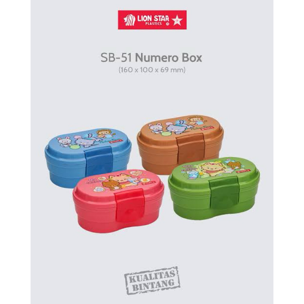 Lion Star SB 51 Numero Box Tempat Makan Anak Bontot Kotak Roti