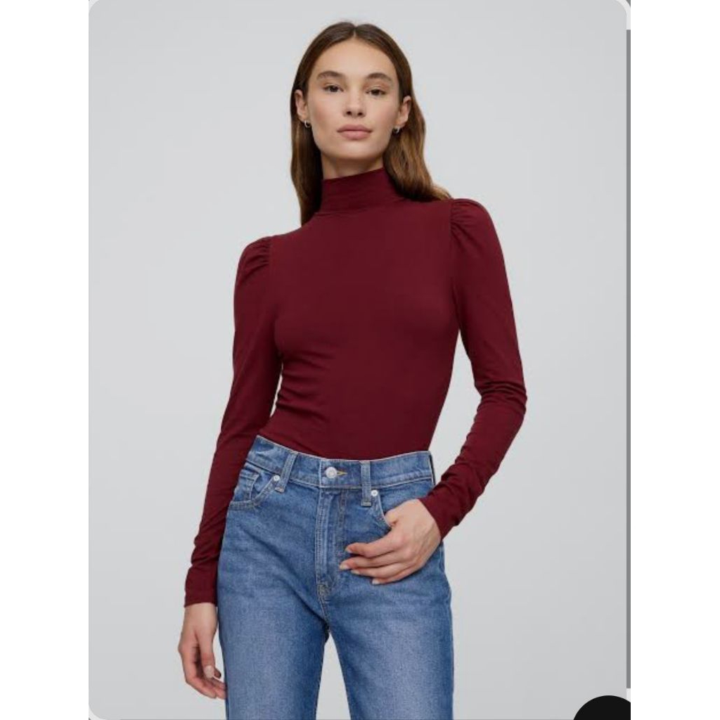 Mockneck puff Sleeve T-shirt G*p