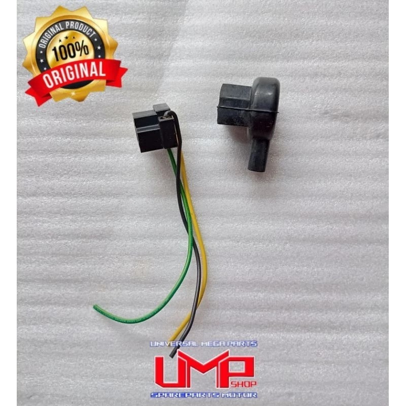 SOKET FITTING LAMPU H4 MOTOR MOBIL VIXION BYSON CB CBR VERZA LAMPU DAYMAKER ORIGINAL PLUS KARET